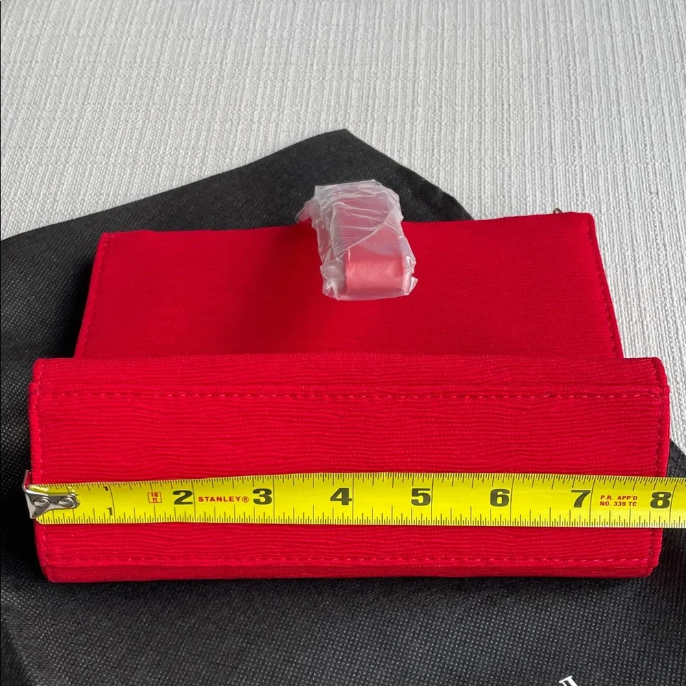 Giorgio Armani Red Zip Cosmetic Pouch clutch